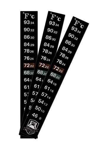 3 Pack Fermentation Adhesive Strip Thermometer - Wide Range 46-93 F - Displays Temperature in Degrees & Celsius and Fahrenheit - Accurate - Great for Kombucha, Beer, Wine, Vegetable Fermentation