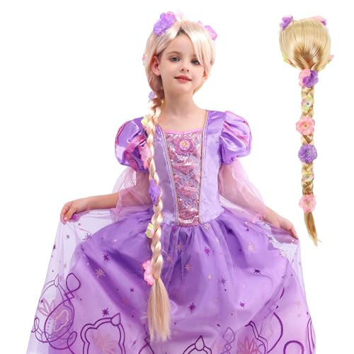 Wizland Vestido de Princesa para Niñas, Traje de Gala de Princesa...