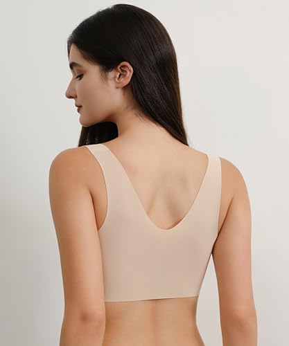 Image of Ubras Seamless Bras for Women Light Support Wireless Bralette Comfortable Soft Smooth Pull On Bras