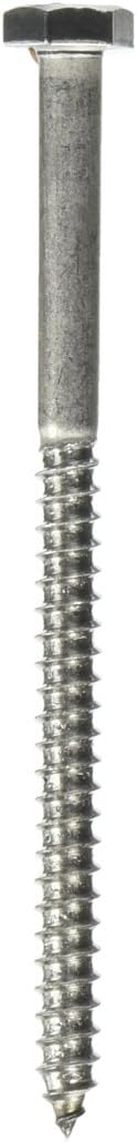 832016 1/4 x 4-Inch Stainless Steel Hex Lag Screw, 25-Pack