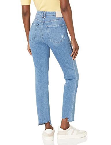 PAIGE Women's Ultra High Rise Cindy Straight Ankle Length in Austyn Destructed W/Destroyed Hem2