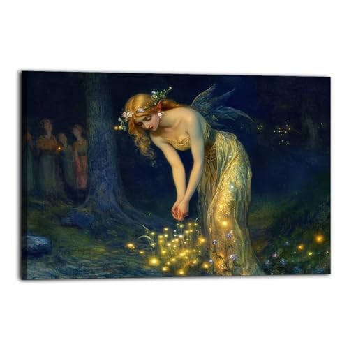 Midsummer Night Girl Fairy Tale Forest Fairy Poster Wall Art