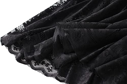 CNSTORE Saia feminina elástica de renda macia com estampa de renda saia de praia saia de cintura alt
