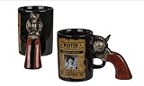 Kaffeebecher XXL Kaffeetassen Tassen lustig Revolver Griff Wanted 500 ml 1 Stück…