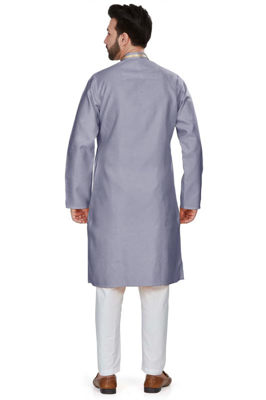 Image of BE ACTIVE Cotton Jacquard Blend Kurta for Men | Traditional and Elegant Design | Full Sleeve Kurta