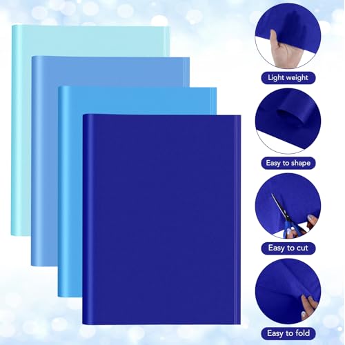 NACHLYNN 108 Sheets Blue Tissue Paper Bulk Wrap Tissue 14 x 20inch Gift Wrapping Paper for Crafts Easter Graduation Gift Wedding Holiday Frozen Mermaid Birthday Blue Party Decorations