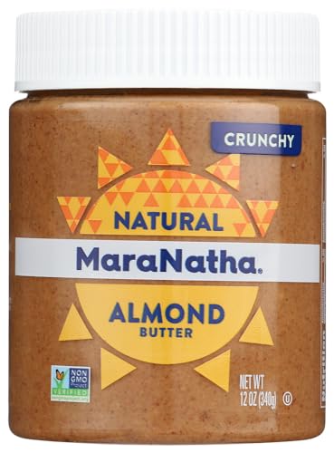 MaraNatha All Natural Crunchy Almond Butter, No Stir, 12 oz (Pack of 2)
