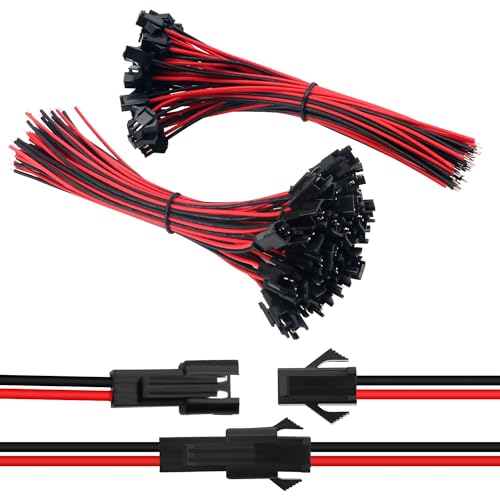 10 Paar JST-SM Stecker & Buchse – 2-polig, 15 Cm Kabel, 20 AWG – Für LED-Streifen, Modellbau