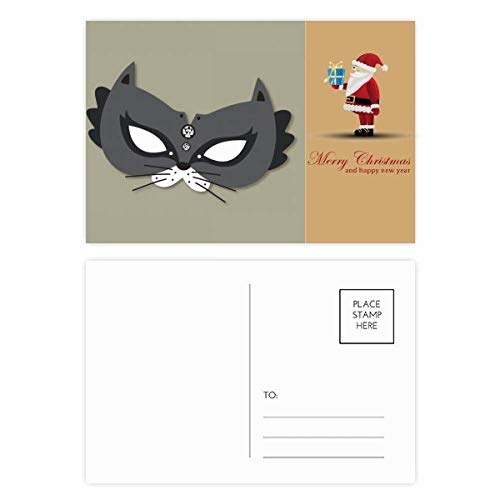 Cartes postales Venise masque chat noir lot de 20 pour invitations faciles
