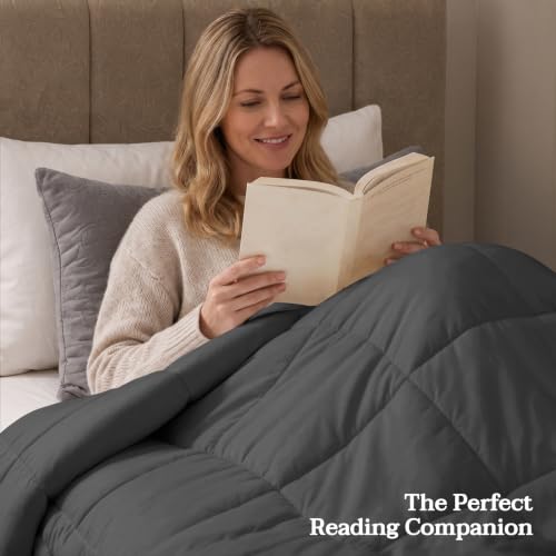 Image of Utopia Bedding Duvet Insert, Twin Comforter 64 x 88 Inches, Grey