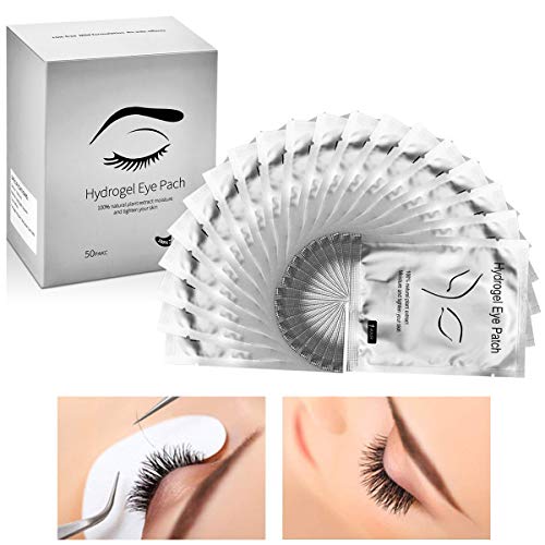 Eyelash Extension Eye Pads,TsMADDTs 50 Pairs Under Eye Gel Pads Hydrogel Eye Patch Lint Free Eye Lash Extension Eye Gel Patches