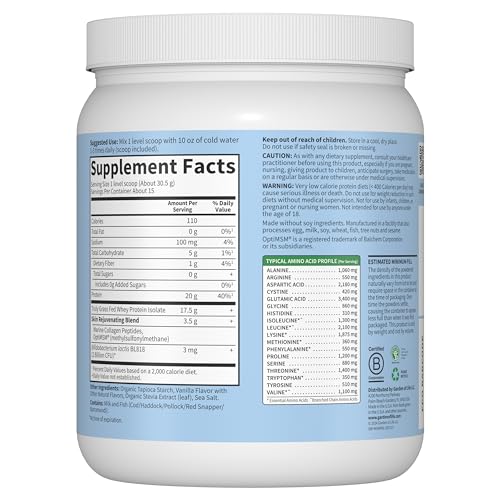 Garden Of Life 104468 Sport Whey Protein Powder Vanilla Flavor 20G Plus Marine Collagen Peptides & Msm thumb #5