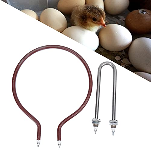Incubator Heater Tube Heater U Shaped Egg Incubators Humidifying Tube Round Heating for Chicken Duck Goose 300W