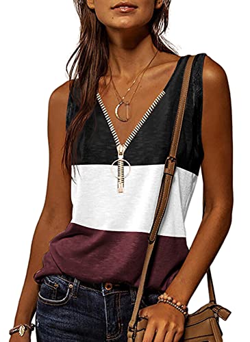 Tank top respirant pour femme souffrant de la chaleur estivale haut bordeaux taille M