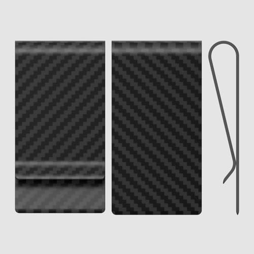 Image of Travelambo Carbon Fiber Money Clip Front Pocket Wallet Minimalist Wallet Slim Wallet Credit Card Holder