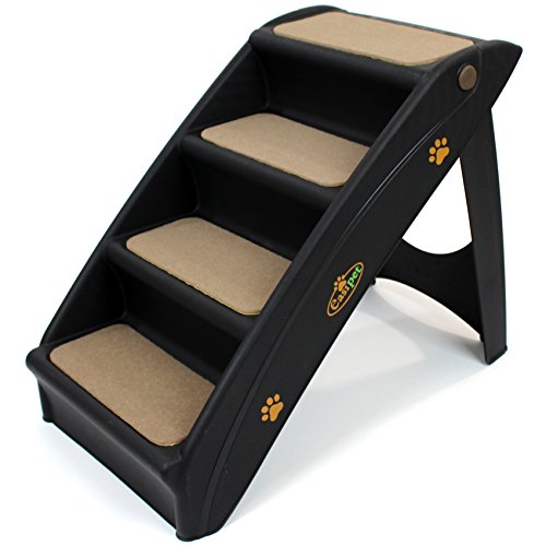 Dog Foldable Pet Stairs - Black