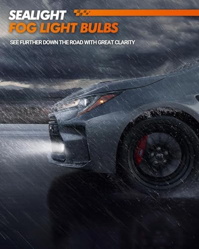 Image of SEALIGHT H11 /H9 /H8 and 9005 /HB3 Fog Light Bulbs Combo, 9005 H11 Fog Bulbs with Cool White, Plug and Play, Pack of 4