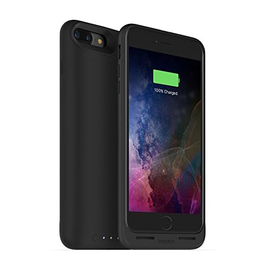 mophie 3679_JPA-IP7P-BLK Juice Pack Wireless - Qi Wireless Charging - Protective Battery Pack Case for Apple iPhone 8 Plus And 7 Plus – Black