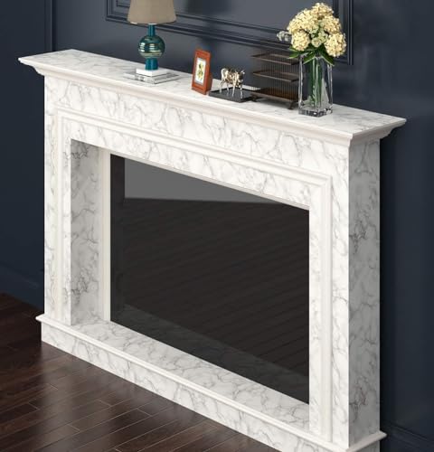 Image of SUNBIRD Matte Marble Wall Paper Granite White /Grey Kitchen Countertop Cabinet Furniture Refurbishment Thick Removable Wallpaper Peel and Stick Vinyl Roll (2 Feet x 4 Feet, Marble)