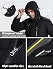 Military Jacket Mens Winter Fleece Jacket Outdoor Tactical Hooded Jacket Warm Ski Hoodies, Black, XXL #4