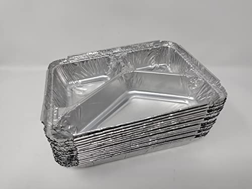 Bandejas rectangulares de aluminio con compartimentos para horno y asar 990cc 5