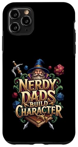 Nerdy Dads Build Character Funny RPG Dice Tabletop Gamer �X�}�z�P�[�X iPhone 11 Pro Max �p