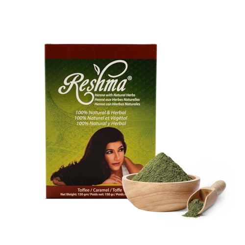 Reshma Beauty Ayurvedic Henna Hair Color Blend – Henna & Indigo with Herbal Extracts – Natural Warm Brown/Toffee Hair Color for Gray Blending – Heena Mehendi – 5.29 oz