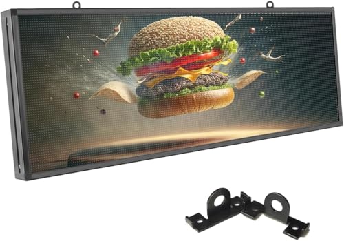 Image of P6 Programmable Led Sign Support Images & Video, WIFI & USB Control, IP65 Waterproof Outdoor LED Display, Sports Ticker Digital Display Board Electronic Menu Store Signs for Business Adversting