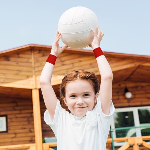 Image of Bememo 12 Pack Wristbands Sweatband for Women Men, Neon Colored Sport Wrist Bands, Tennis Football Basketball Sweatbands, Moisture Wicking Arm Bands for Working Out