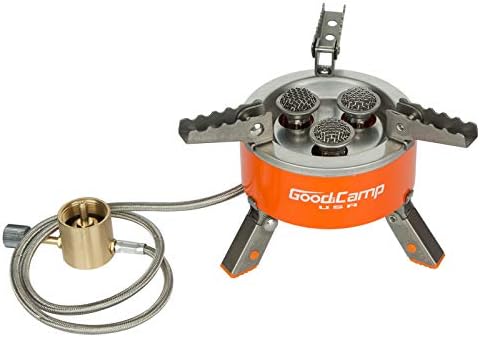 GOODCAMP Propane Fuel Portable Camping and Backpacking Stove Burner with Carrying Case Great for Emergency Preparedness Kit