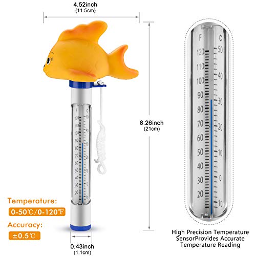 FORMIZON Pool Thermometer Floating Cartoon Animal Pool Thermometer