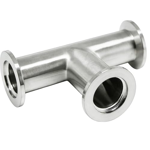Image of QiiMii Vacuum Fittings - KF-25 Tri Clamp Tee 3 Way Stainless Steel SS304