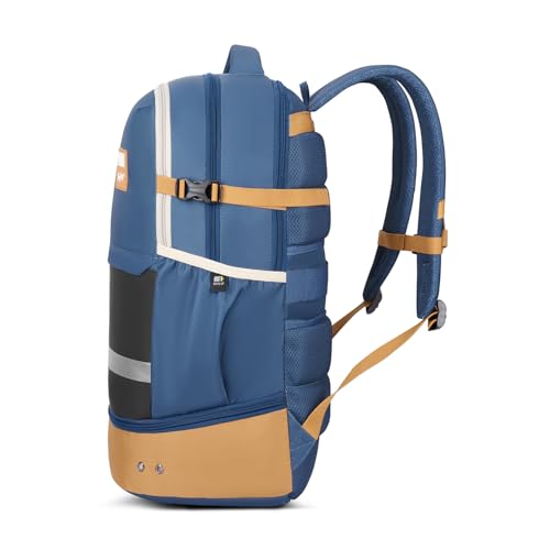 Image of Skybags Basecamp 17 Inch Compatible Laptop Backpack 40L | 3 Compartments with Quick-Access Front Pocket & Rain Cover | Tablet Sleeve & Side Bottle Pocket | Office & Travel Backpack for Men & Women