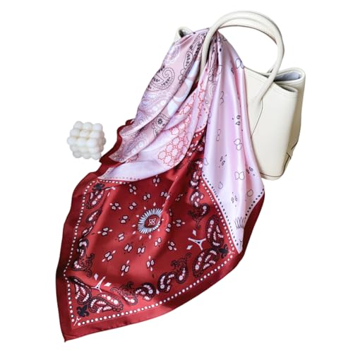 Image of Printed Poly Silken feel Scarf Stole for Women | Stylish, Soft, & Lightweight | Satin Feel Neck Scarf, Hair Scarf, Head Scarf for Women