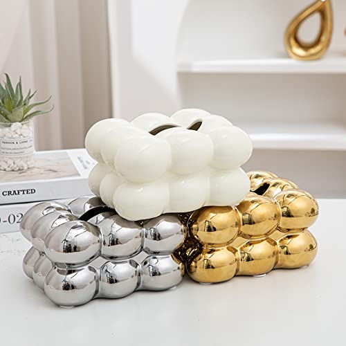 Anding TISSUE BOX White, Vase Bathroom Vanity Top Ceramic Abstract Home Decor Shelf thumb #8