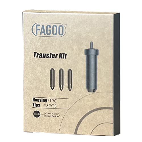 FAGOO Foil Transfer Kit for Cricut Maker and Maker 3, Explore, Explore One & Explore Air 2/3, Including Fine, Medium and Bold Blades
