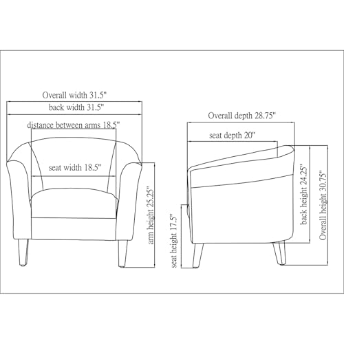 Sillón Club Tela Plegable Negro miniatura 2