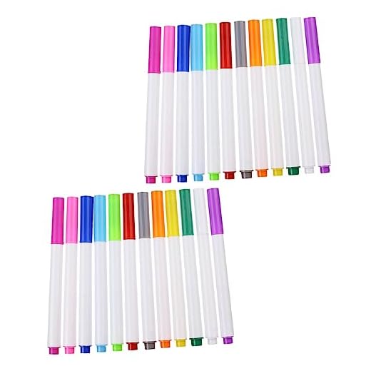 VILLCASE 24 Uds Pizarra Tiza Mapa Pintura Pincel Para Escribir Pluma De Pintura Tiza Soluble En Agua Pluma Borrable Bolígrafos De Tiza Para Pizarra Pluma De Pintura De Tiza De Color