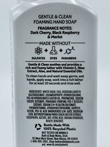 Bath and Body Works Gentle Foaming Hand Soap, Black Cherry Merlot 8.75 Ounce (2-Pack) - image 2