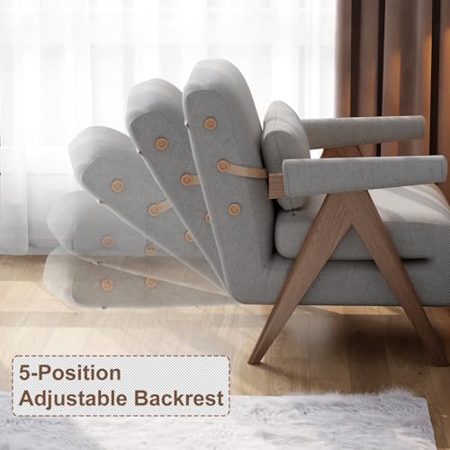 Image of AnywaysWood 3 in 1 Residential Convertible Sofa Bed Chair|3 in 1 Sleeper Sofa Couch Bed | Adults | Living Room, Bedroom,Office (Gray W25 x D32 x H32)