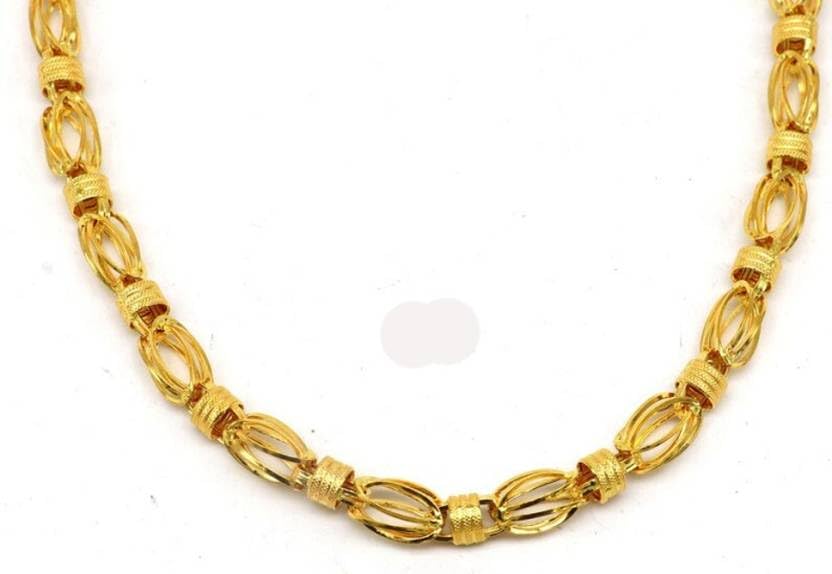 One gram Stylish Golden Neck woman and men Chain “24” Inches Gold-plated Chain_D766-picture-30