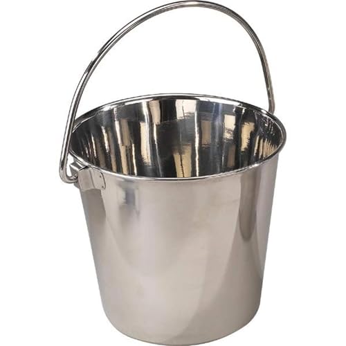 ProSelect Heavy Duty Stainless Steel Pails — Durable Pails for Kennels and Farms - 5', 1-Quart