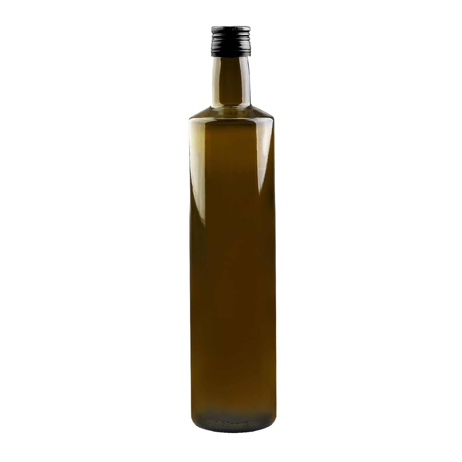 Szklana butelka 750 ml, oliwkowa zieleń – butelka na olej, ocet i wielofunkcyjna – pusta szklana butelka do kuchni, gastronomii (40 x czarne zamknięcie)