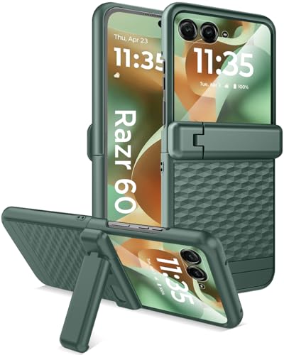 Coque Motorola Razr 60 Miimall avec protège-charnière rigide antichoc - Vert