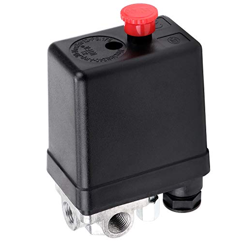 Pressostato Singolo Per Compressore Aria LEFOO 95-125 PSI Con Scaricatore Nuovo Per Regolazione Pressione 736316