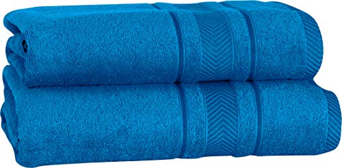 Mixibaby 2er Set Gästetücher Handtücher Duschtücher Badetücher Frottee 100% Baumwolle, Farbe:Blau, Produktart Handtuch:Waschlappen 15x21