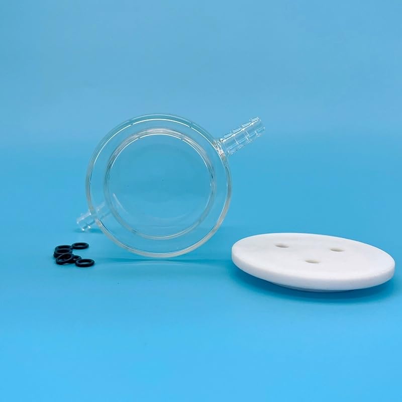 Celda electrolítica de doble capa con control de temperatura for sistemas de 3 electrodos - Tanque de vidrio con cubierta de PTFE (1 pieza)(30ml)