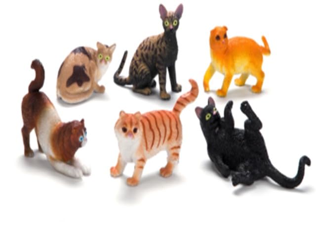 Image of Small Kids Sea & Wild Animal Toys Sets for Fun, Educational, Spark Imagination and Learning (Multi Choice Sets) (Cats) 6pcs