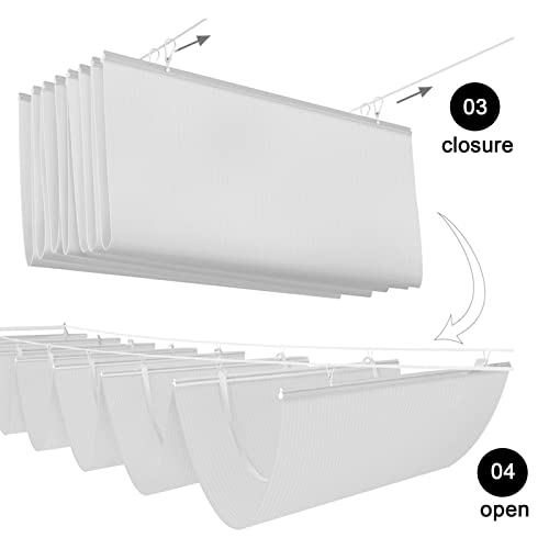 Voile d'ombrage extérieur balcon jardin bâche maille 1,7x6m