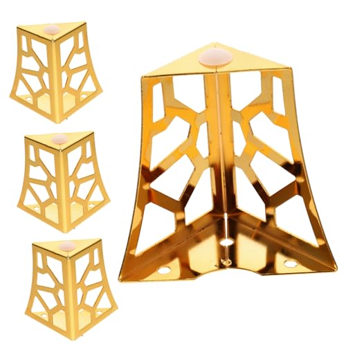 Gatuida 4 Piezas Patas Metálicas para Muebles Diseño Soporte para Sofá Armario Cómoda con Base Antideslizante Protección Versátil